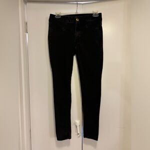 American Eagle, black jeans, extreme legging, super stretch, skinny leg, size 6